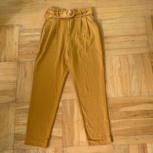 Stylish Mustard High-Waisted Pants